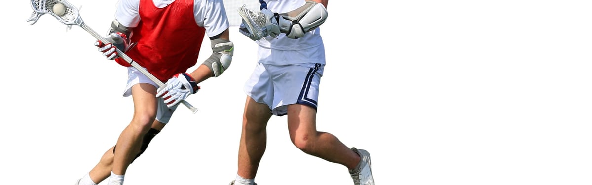 Lacrosse players competing